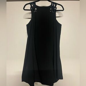 Free People Black Baby Love Trapeze Mini Dress